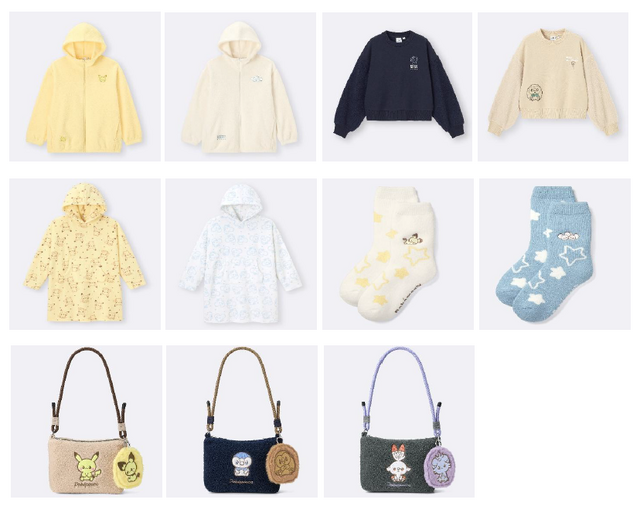 冬にピッタリな「ジーユー」×「ポケピース」コラボコレクション！お出かけからリラックスタイムまで、ほっこりした日常を切り取ったアイテムを展開