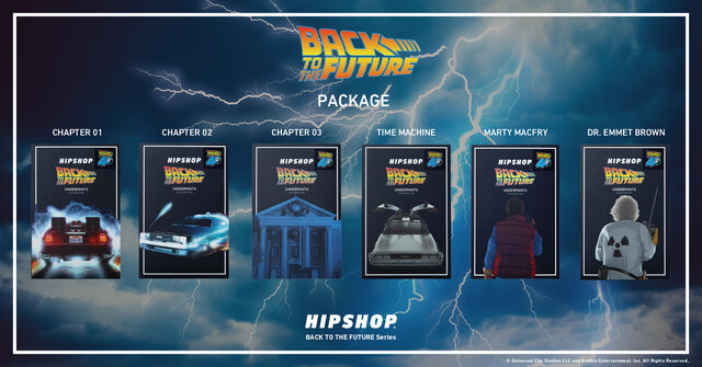 「バック・トゥ・ザ・フューチャー」×「HIPSHOP」コラボが10月17日より発売―公開40周年を迎える名作映画のアンダーウェアが6種ラインナップ