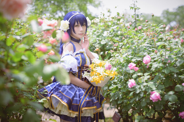 園田海未「ラブライブ!」／中野べこ（X：@bacon1007cos2nd）、撮影：ダリ（X：@dali_cameko）