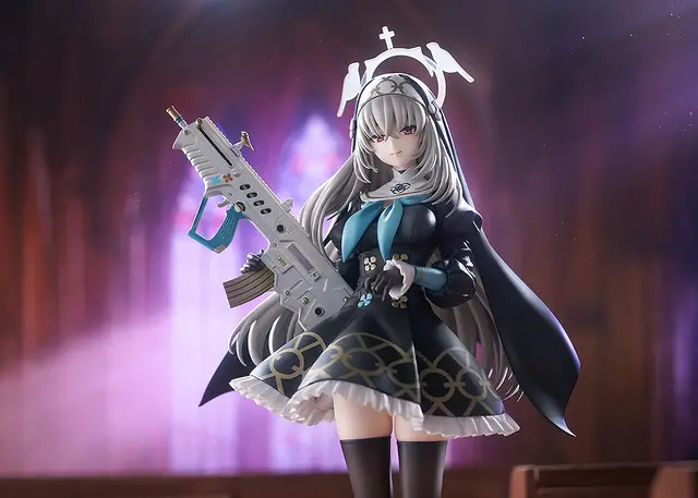 絶対領域に透けハイソックス！『ブルアカ』より「サクラコ」が黒色のシスター服で立体化、固有武器「浄化の織り手」も見応え十分