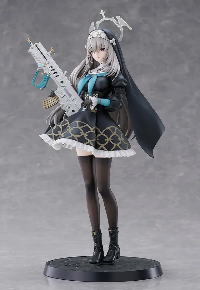 絶対領域に透けハイソックス！『ブルアカ』より「サクラコ」が黒色のシスター服で立体化、固有武器「浄化の織り手」も見応え十分