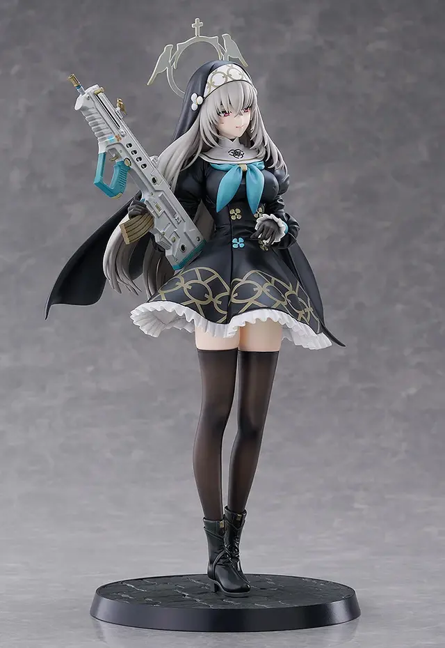 絶対領域に透けハイソックス！『ブルアカ』より「サクラコ」が黒色のシスター服で立体化、固有武器「浄化の織り手」も見応え十分