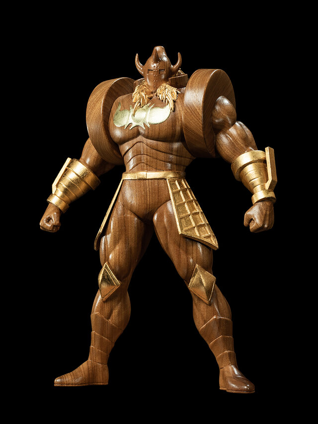 お値段約33万円！「キン肉マン」より「悪魔将軍」が木彫フィギュア化ー金箔と天然木で製作された贅沢仕様
