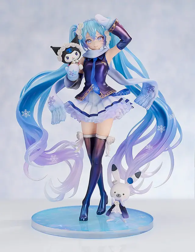 「雪ミク」×「クロミ」フィギュアが幻想的！ツインテールにはクリアパーツ、衣装はパール塗装により美しく変化