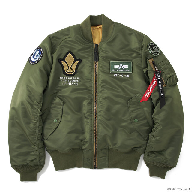 背中には“鉄華団マーク”！「機動戦士ガンダム 鉄血のオルフェンズ」から「三日月・オーガス」モデルのフライトジャケットMA-1が登場