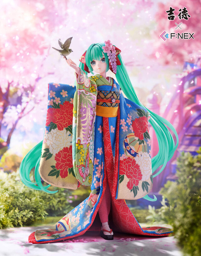 お値段約20万円の「初音ミク」日本人形フィギュアが可憐で美しい…！イラストレーター・藤ちょこ氏による描き下ろしイラストをもと立体化