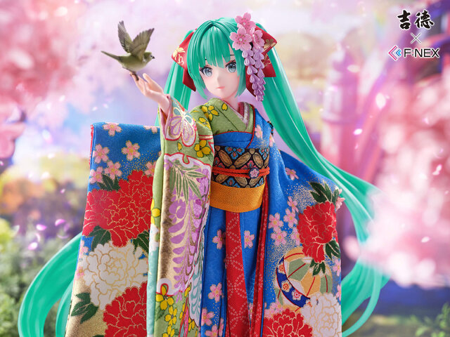 お値段約20万円の「初音ミク」日本人形フィギュアが可憐で美しい…！イラストレーター・藤ちょこ氏による描き下ろしイラストをもと立体化