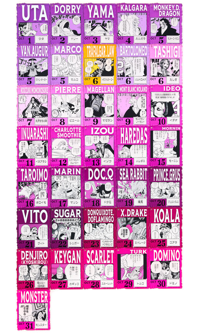 目玉は「ルフィ」巨大フィギュア3バージョン！「ONE PIECE BASE SHOP」くじ全ラインナップ公開ーキャラの誕生日を網羅したチャームは全396種