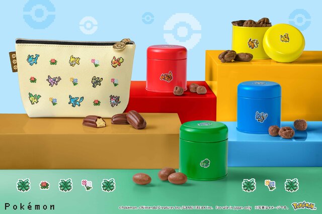 伝説の『ポケモン』缶セットも!ドット絵デザインの入れ物が可愛い「メリーチョコレート」バレンタイン新作チョコ全8商品が展開