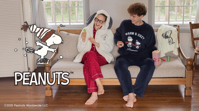GUから「スヌーピー」のコラボコレクション登場！耳が付いたマシュマロフィールパーカなど、ラウンジウェア全10種を展開