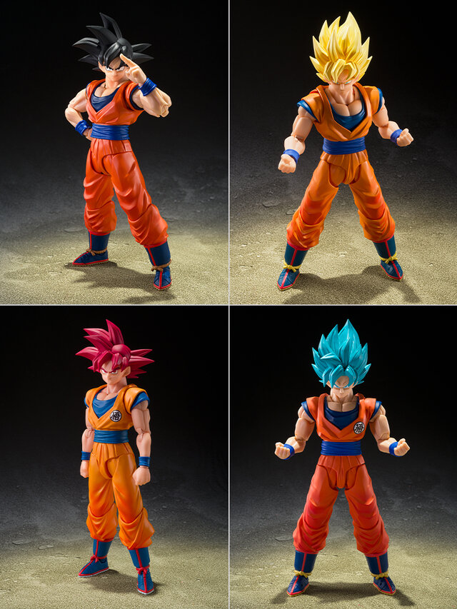 「ドラゴンボール超」より「超サイヤ人ゴッド孫悟空」アクションフィギュアが2バージョンで展開!3種の交換用表情パーツで様々なシーンを演出