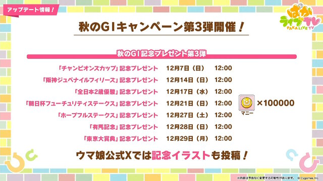 『ウマ娘』にクリスマス到来！ゲーム外でも「明治」コラボや「オベイユアマスター」のフィギュア化など盛りだくさん【生放送まとめ】