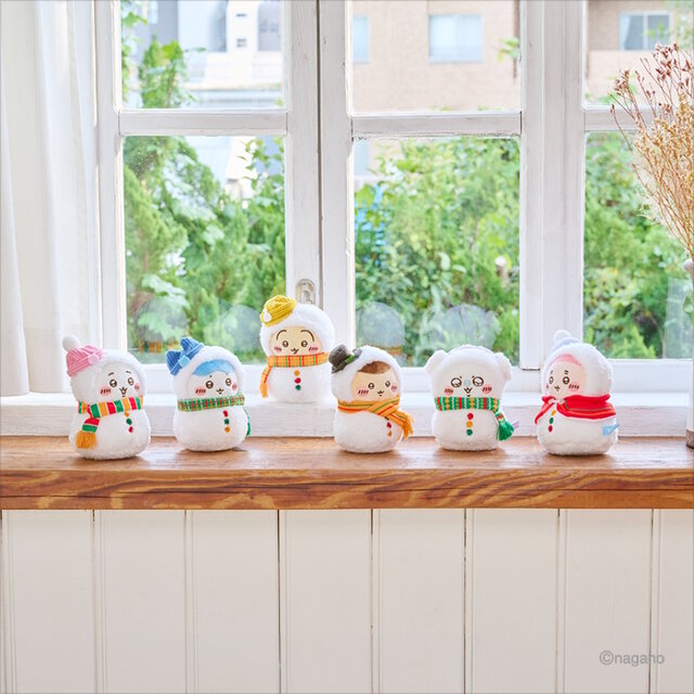 「エニマイくじ ちいかわ」全ラインナップ公開！“ゆきだるまになっちゃった！”なハチワレ、うさぎら6人のマスコットが可愛い