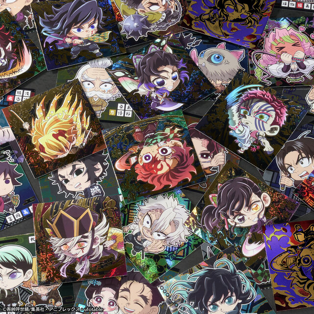 劇場版「鬼滅の刃」にふぉるめーしょん全ラインナップ公開！劇中名シーンモチーフの全34種、2色の箔が豪華に煌めく“無限レア”も