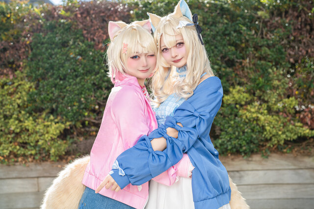 「ホロライブ」モココ・アビスガード／るう、（X：@ruu_cos0）フワワ・アビスガード／さあや（X：@lapin__plume）