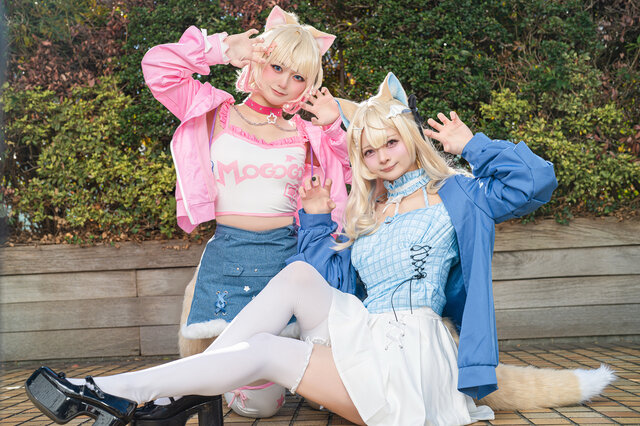 「ホロライブ」モココ・アビスガード／るう、（X：@ruu_cos0）フワワ・アビスガード／さあや（X：@lapin__plume）