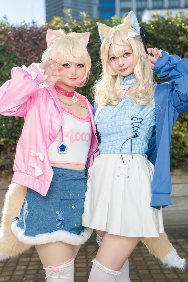 「ホロライブ」モココ・アビスガード／るう、（X：@ruu_cos0）フワワ・アビスガード／さあや（X：@lapin__plume）