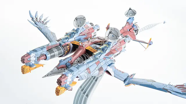 「シン・エヴァンゲリオン劇場版」より「AAAヴンダー」が堂々プラモ化！全長約509mmの大迫力、肋骨のような構造体まで見事に表現