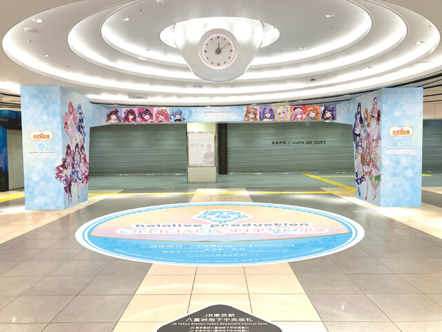 「ホロライブ」東京駅でポップアップショップ開催！参加タレント11名の特別描き下ろしイラスト等身大パネルも