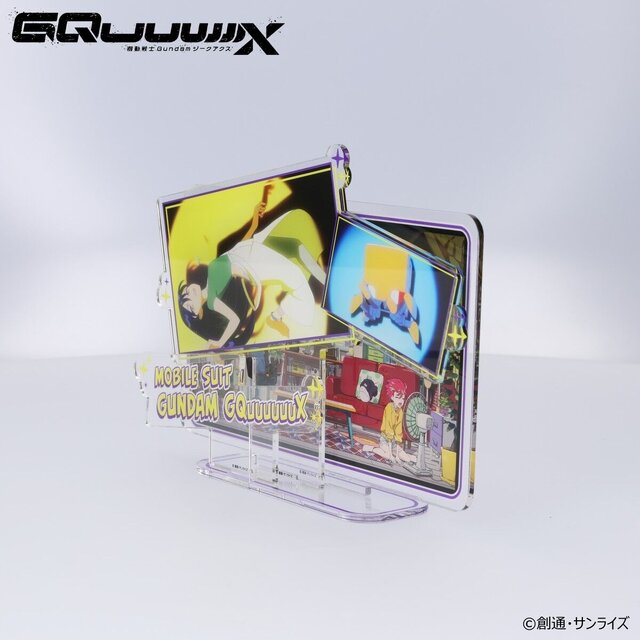 可愛いデフォルメキャラが走る…！「ガンダム ジークアクス」より新グッズ発売―エンディングを切り取ったマチュとニャアンのアクリルスタンドも