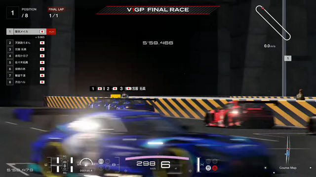 「V1 GRAND PRIX」優勝は宮園拓真コーチ率いるTEAM BLUE！最後はホロライブ・輪堂千速がクラッシュするハプニングが起こるも圧倒的な走りで王者に立つ