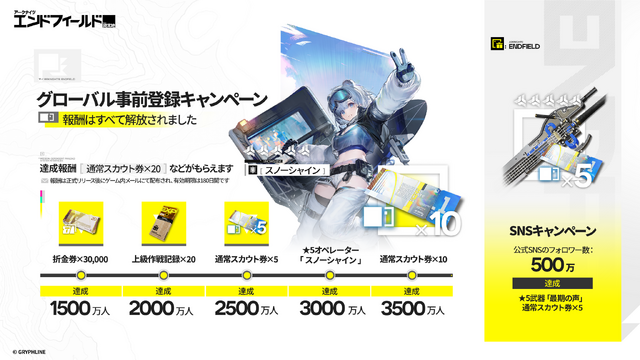 正式リリース後に使える!『アークナイツ:エンドフィールド』シリアルコードをご紹介ー赤晶玉×1500や初級作戦記録も