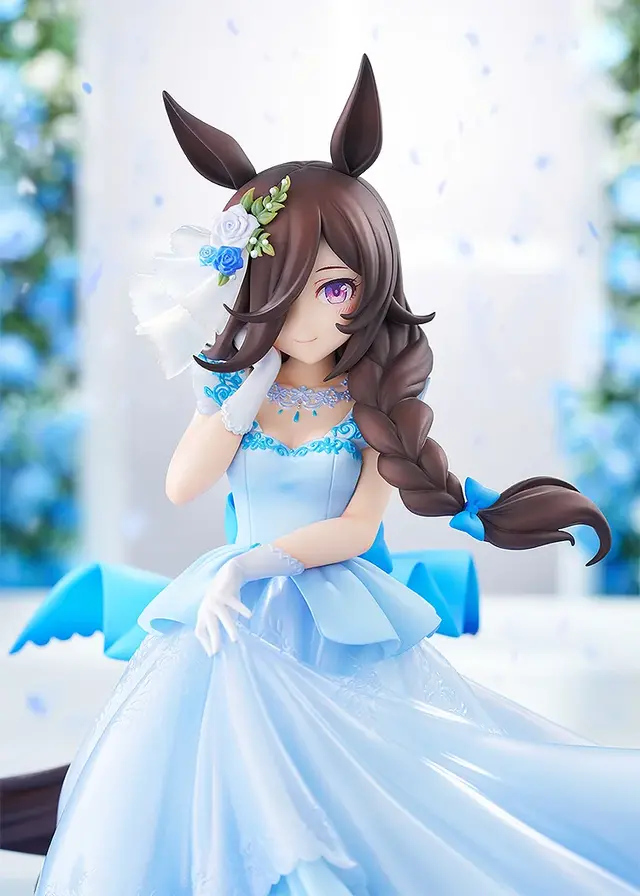 淡いブルーのウェディングドレス姿が美しい…！『ウマ娘』より「ライスシャワー」1/7スケールフィギュアが予約受付中