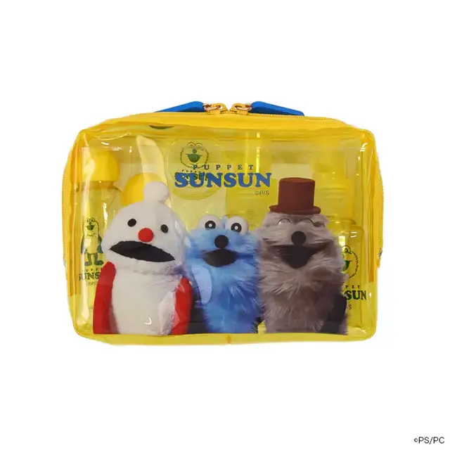 スンスンたちの仲良しデザインポーチも！「パペットスンスン」旅行で大活躍のグッズ7アイテムが店舗、オンラインにて発売中