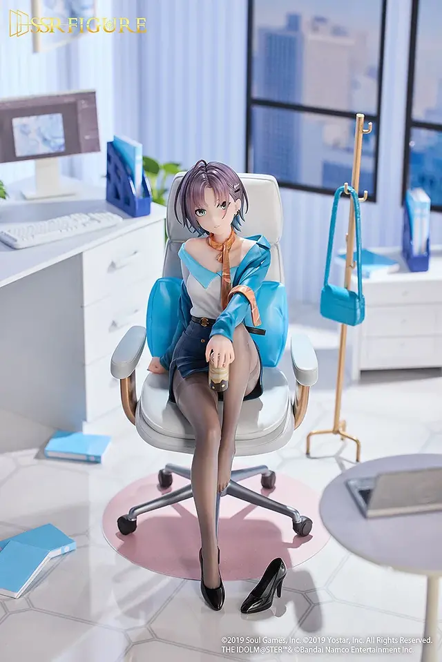黒ストッキングのOLスタイル！『シャニマス』×『雀魂』コラボより「浅倉透」フィギュアが2次受注締切間近、顔造形の一部を修正する仕様変更も