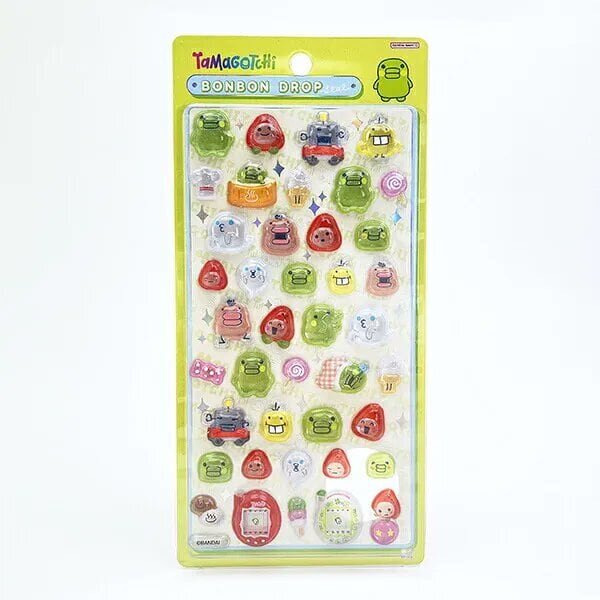 たまごっちの「ボンボンドロップシール」が抽選販売！まめっちとくちぱっちの2種、それぞれに本体やおやじっちなどを収録