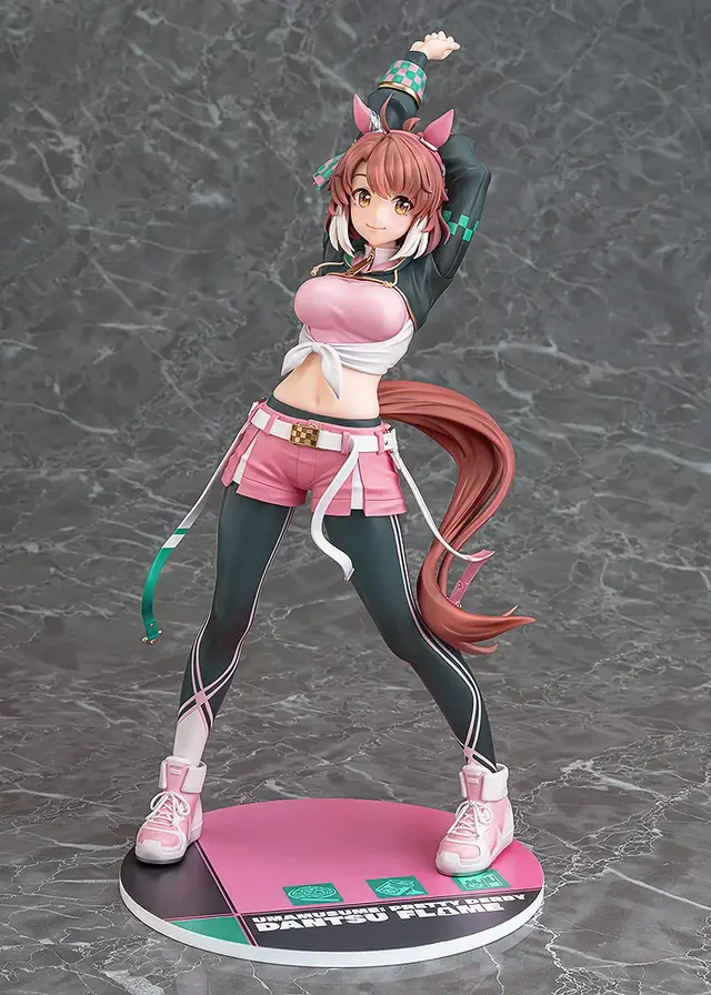 笑顔でストレッチ！『ウマ娘』勝負服姿の「ダンツフレーム」フィギュアが予約開始ー表情差し替えパーツにはウインクも