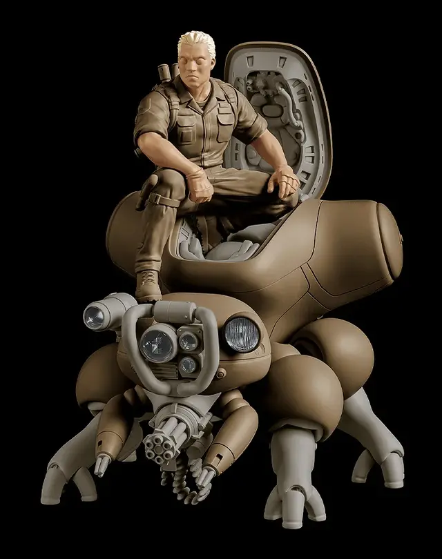 コミックス版「攻殻機動隊」が“手のひらサイズ”のプラモデル化！草薙素子、バトーがフチコマと一緒にたたずむ―クリアパーツの光学迷彩バージョンも