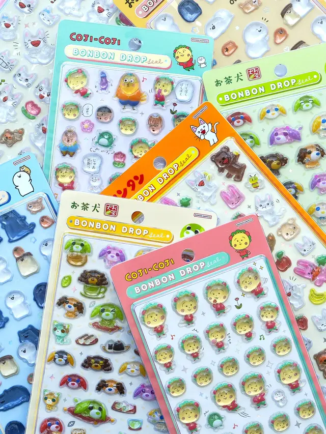 ボンボンドロップシールに「お文具といっしょ」「コジコジ」など4キャラクターが仲間入り！5月下旬頃から順次出荷
