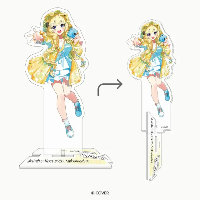角巻わため、輪堂千速など「hololive Meet 2026」アンバサダーのアクスタが予約受付中！スタンドとフォトプロップスの2way仕様