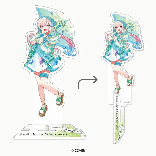 角巻わため、輪堂千速など「hololive Meet 2026」アンバサダーのアクスタが予約受付中！スタンドとフォトプロップスの2way仕様
