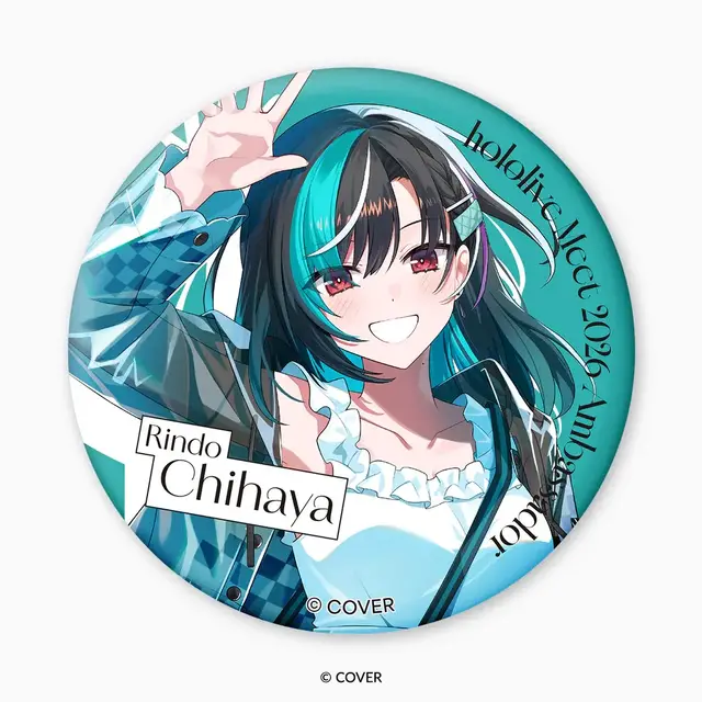 「hololive Meet 2026」爽やかなリゾートファッションを着た「角巻わため」ら4名のアクリルパネル&缶バッジが予約受付中