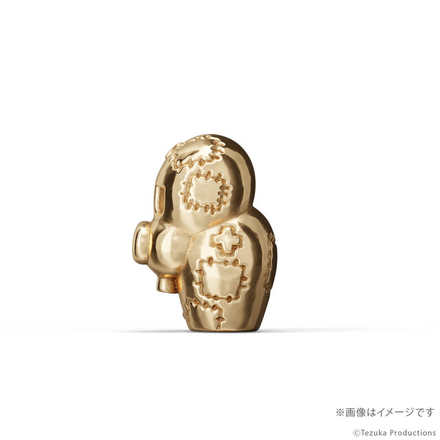 手塚治虫漫画家デビュー80周年に「鉄腕アトム」「ブッダ」「ヒョウタンツギ」がゴールドミニフィギュア化！特製のディスプレイケースに納められた姿が神々しい