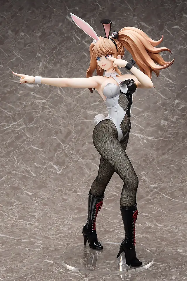 抱えるほどデカいビッグサイズバニー!『ダンガンロンパ』より「江ノ島盾子」1/3スケールフィギュアが予約受付中、おへそと足元は布製網タイツ