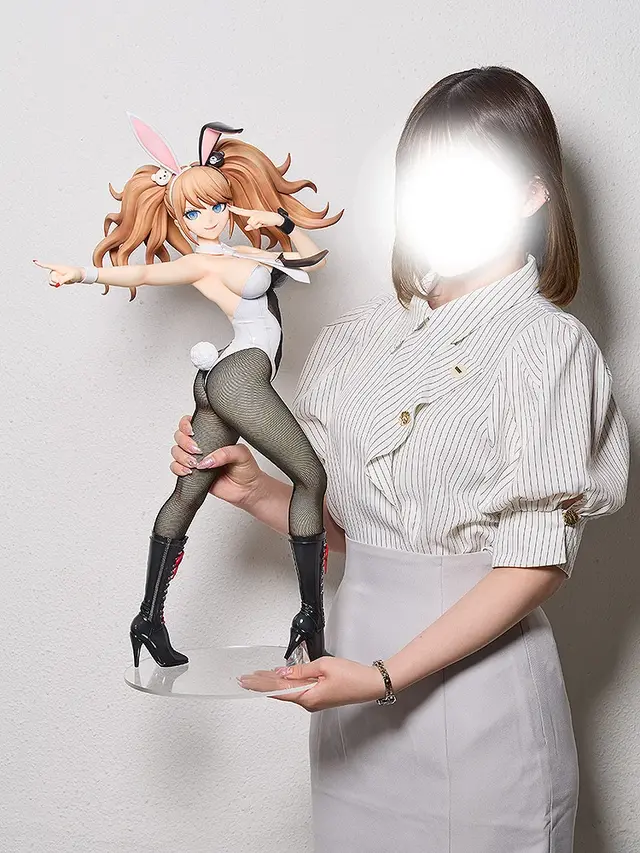 抱えるほどデカいビッグサイズバニー!『ダンガンロンパ』より「江ノ島盾子」1/3スケールフィギュアが予約受付中、おへそと足元は布製網タイツ