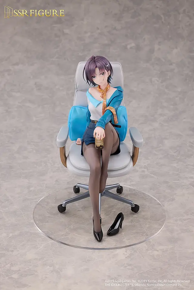 黒ストッキングのOLスタイル！『シャニマス』×『雀魂』コラボより「浅倉透」フィギュアが2次受注締切間近、顔造形の一部を修正する仕様変更も