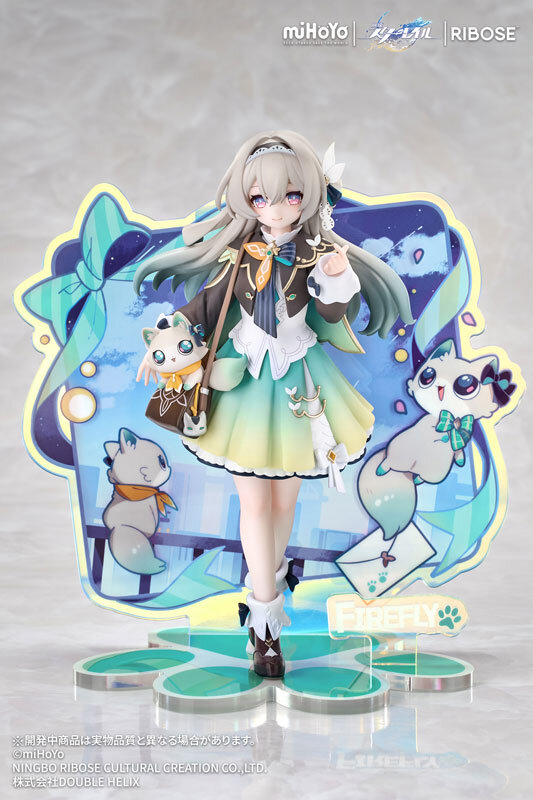 『崩壊：スターレイル』ホタルが可愛い“ちびねこシリーズ”フィギュアに！ 専用アクリルスタンドの背景付き台座も