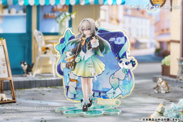 『崩壊：スターレイル』ホタルが可愛い“ちびねこシリーズ”フィギュアに！ 専用アクリルスタンドの背景付き台座も