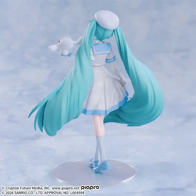 「初音ミク×シナモロール SummerVer.」が7月24日より展開！涼やかな白のマリン服で可愛さMAX
