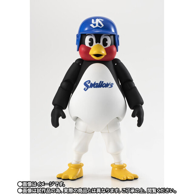東京ヤクルトスワローズの「つば九郎」が可動フィギュアになった！自由奔放な動きが思いのまま、「かさ」「つばくろうばずーか」なども付属