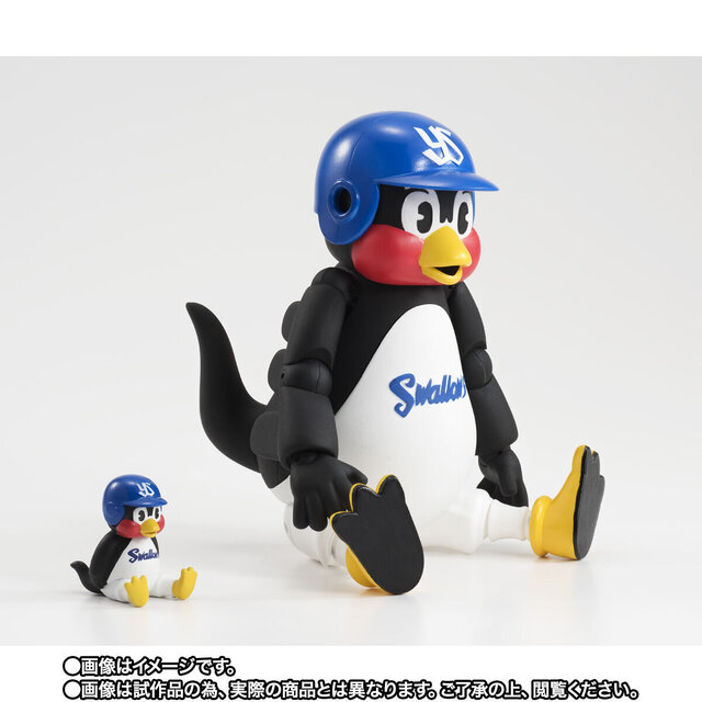 東京ヤクルトスワローズの「つば九郎」が可動フィギュアになった！自由奔放な動きが思いのまま、「かさ」「つばくろうばずーか」なども付属