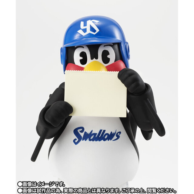 東京ヤクルトスワローズの「つば九郎」が可動フィギュアになった！自由奔放な動きが思いのまま、「かさ」「つばくろうばずーか」なども付属