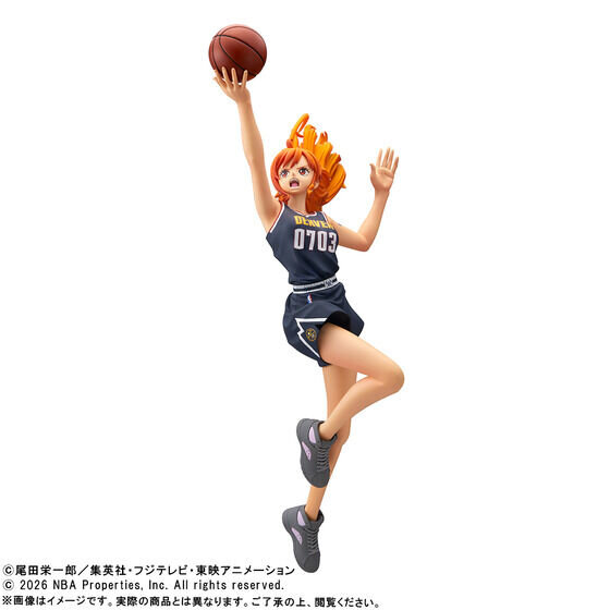 華麗にシュートを決める「ナミ」「サンジ」が立体化！「ONE PIECE × NBA」スペシャルコラボから、ルフィたちのデフォルメフィギュア全10種も