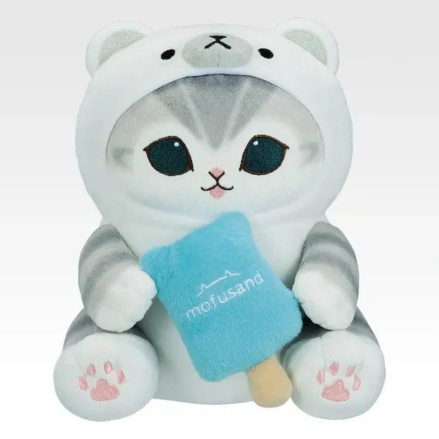 「mofusand」新作一番くじの全ラインナップ公開！アイスを持った「シロクマにゃん」ぬいぐるみ、ハンディファンなど涼しげなグッズがズラリ