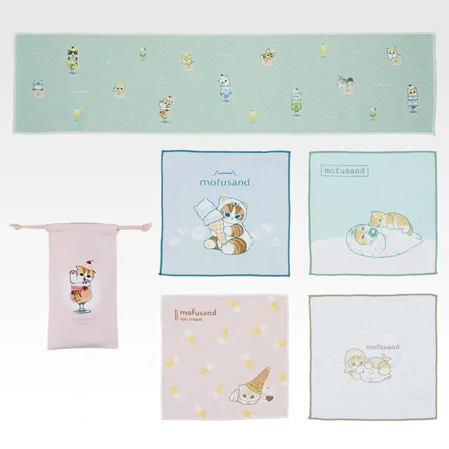 「mofusand」新作一番くじの全ラインナップ公開！アイスを持った「シロクマにゃん」ぬいぐるみ、ハンディファンなど涼しげなグッズがズラリ