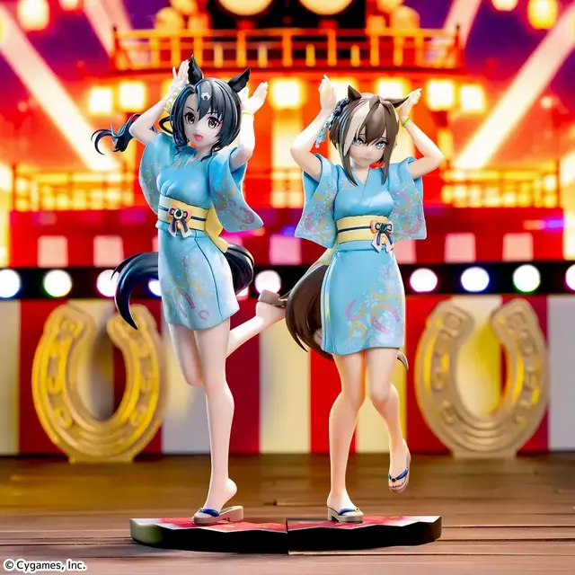 『ウマ娘』サトノクラウンとシュヴァルグランが、夏らしい「トレセン音頭」でプライズフィギュア化！
